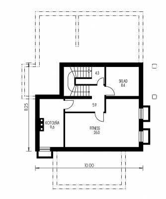 Floor plan of basement - EXCLUSIV 230